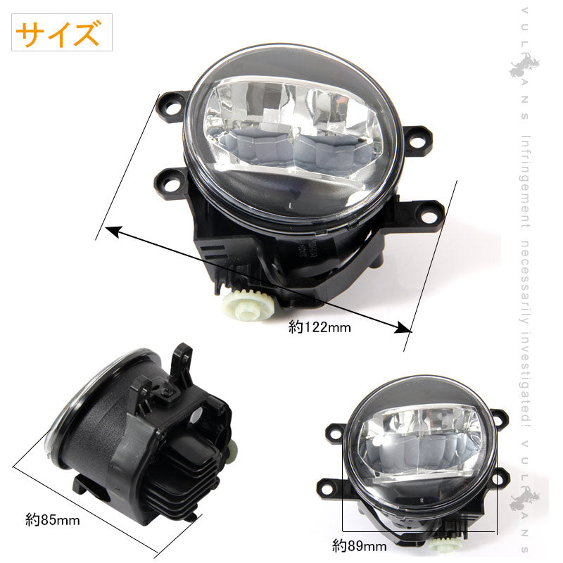 トヨタ 純正風 LEDフォグランプ LED フォグランプ 4インチ CREE製 プロジェクター デイライト バルブ メッキ 純正交換