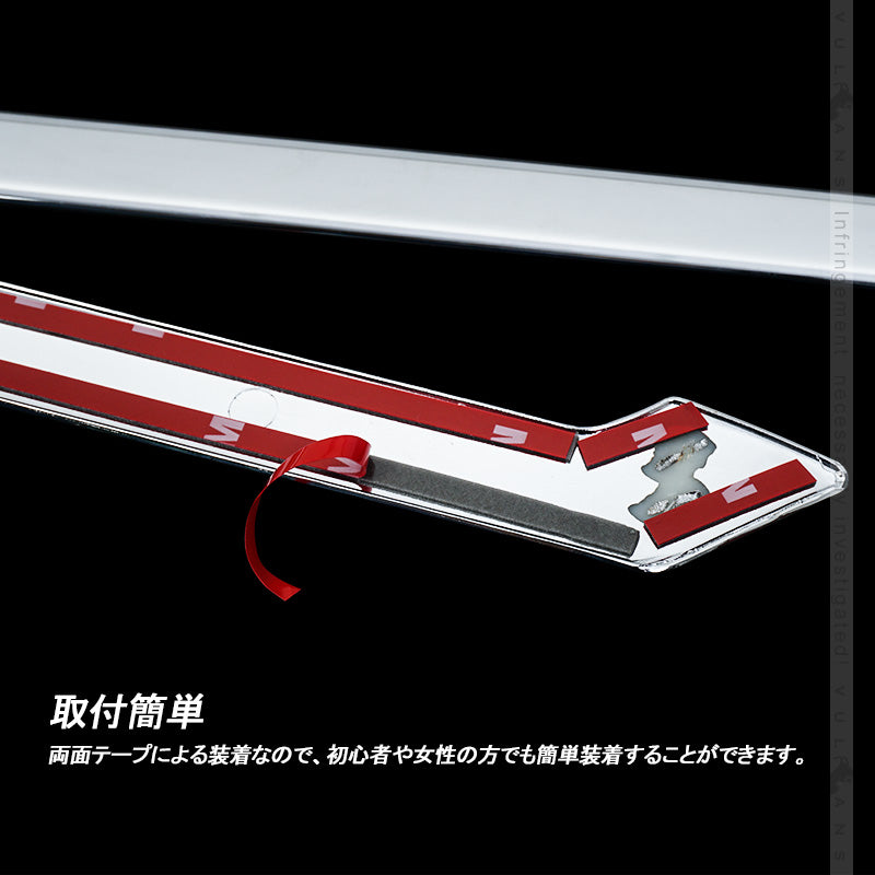 デリカD:5 サイドドアガーニッシュ 4PCS メッキ仕上げ サイドモール ドアモール サイドドア 外装 パーツ カスタム エアロ アクセサリー DELICA D:5