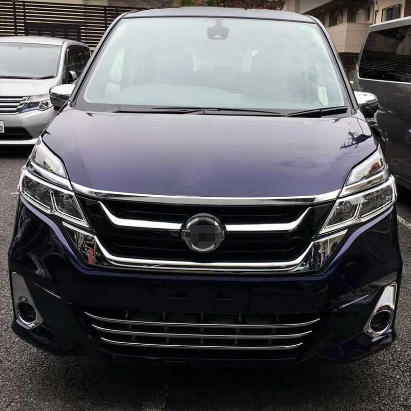 日産 SERENA セレナ C27 G/X/S ABSメッキ フォグカバー フォグランプカバー フォグガーニッシュ 外装 パーツ カスタム 左右セット