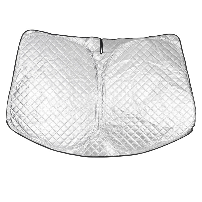 ヴェゼル RU1・2・3・4 前期/後期 フロントガラス用 サンシェード 4層構造 遮光フロントシェード カーサンシェード 日よけ 紫外線対策 収納袋付 内装 VEZEL