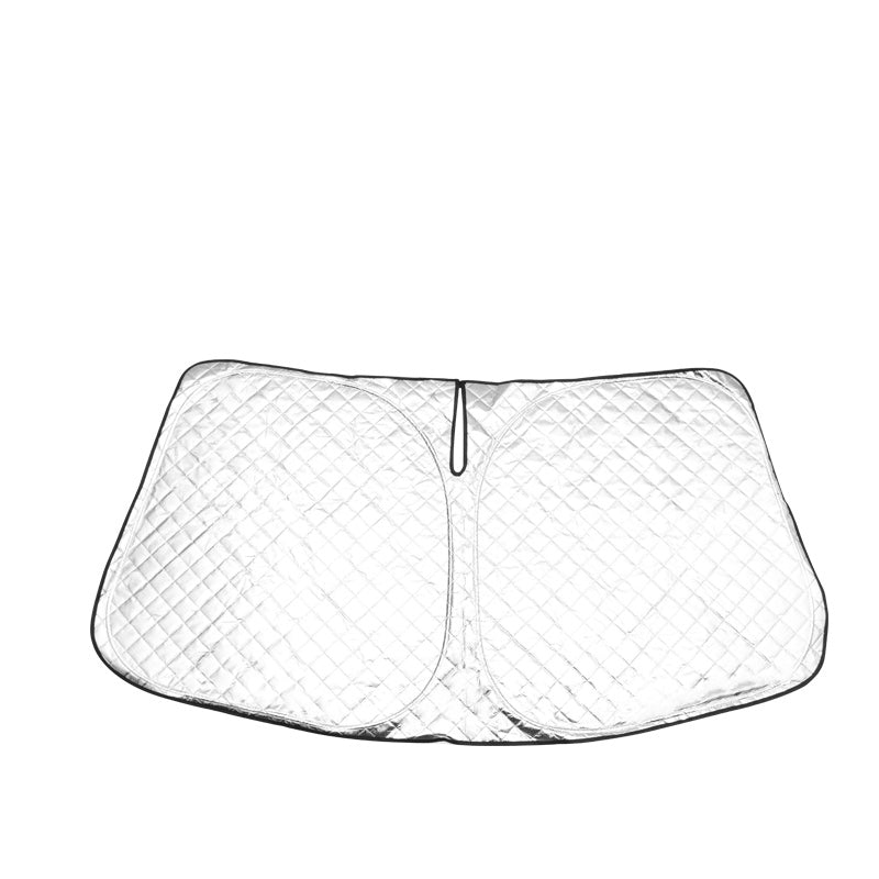 CX-8 KG系 フロントガラス用 サンシェード 4層構造 遮光 フロントシェード カーサンシェード 日よけ インパネ 紫外線対策 内装 パーツ UVカット 収納袋付