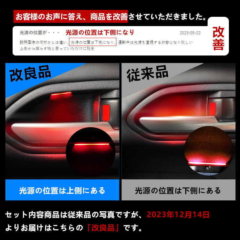 ノア 90系 ヴォクシー 90系 インナードアハンドルLEDイルミ 8色発光 オーロラモード 記憶機能 内装 パーツ トヨタ ドアハンドルカバー LEDイルミ NOAH VOXY