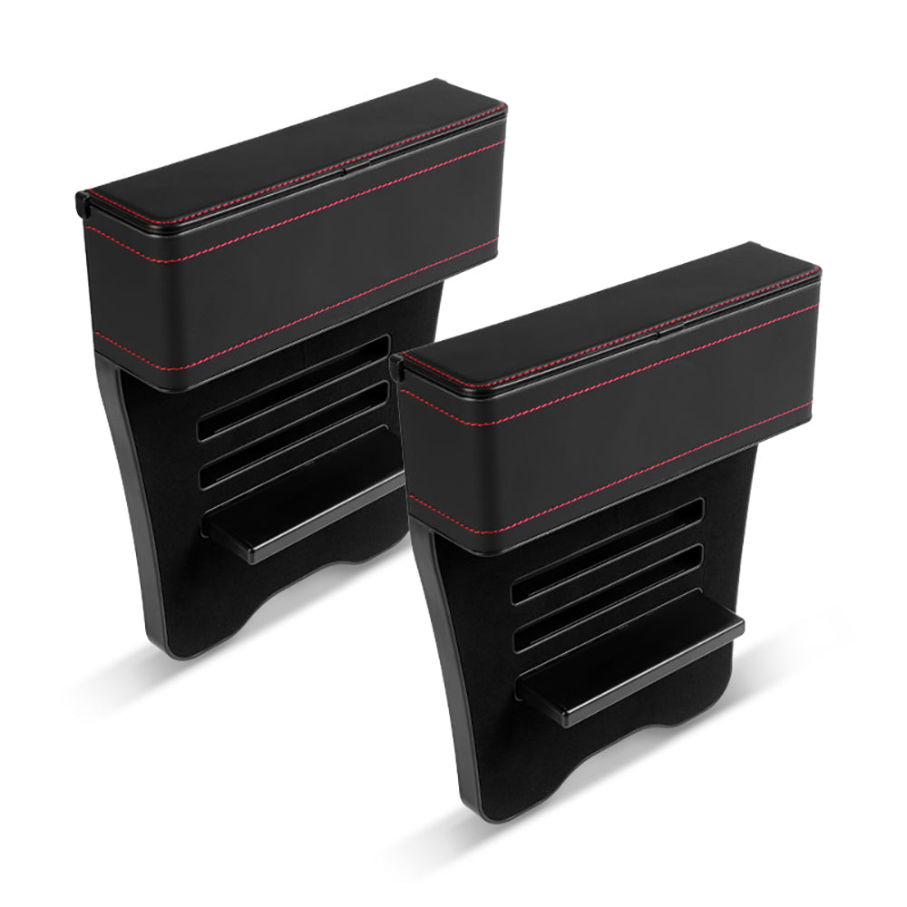 隙間収納ボックス付き 車用アームレスト 2個セット 選べる2色 高さ調節可能 汎用 隙間アームレスト 肘掛け 肘置き 多機能 疲労軽減 小物入れ 内装パーツ