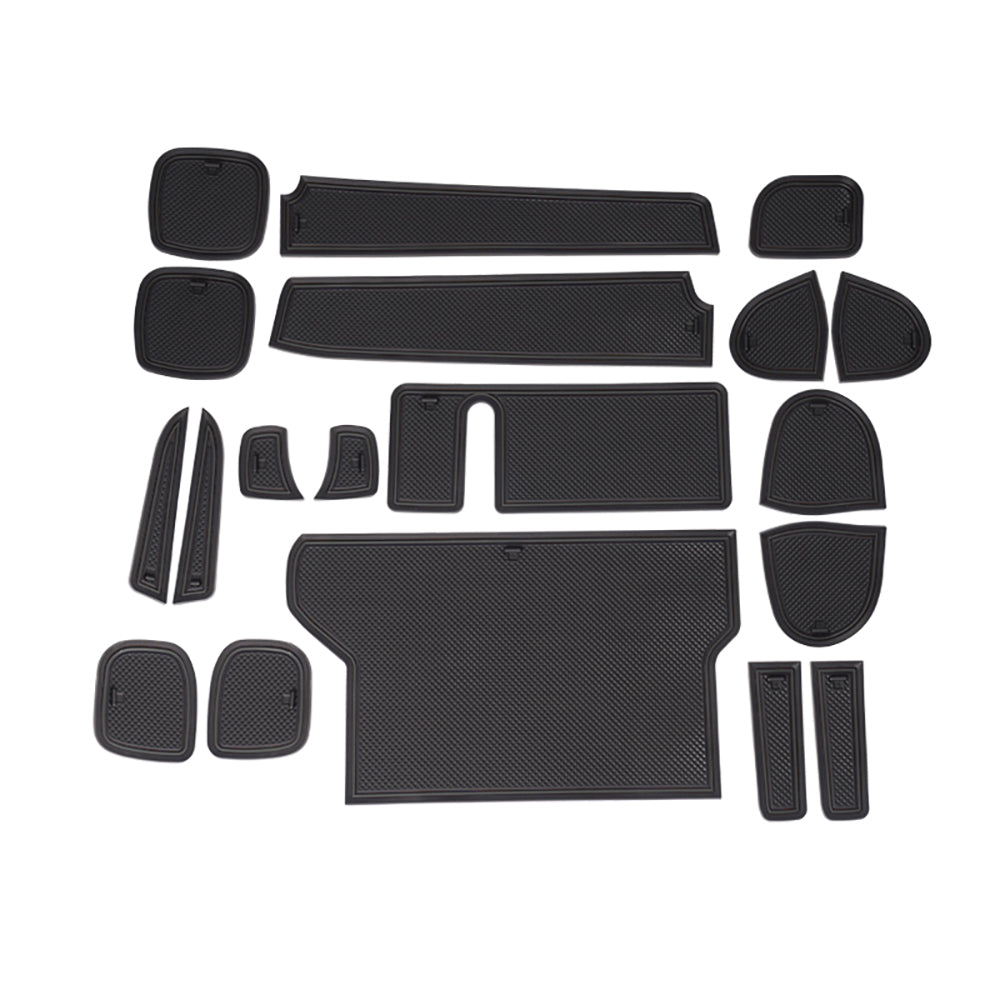 シエンタ MXPC10G MXPL10G MXPL15G ドアポケットマット 選べる4色 19枚 滑り止めマット インテリアマット 水洗いOK 内装 パーツ キズ防止