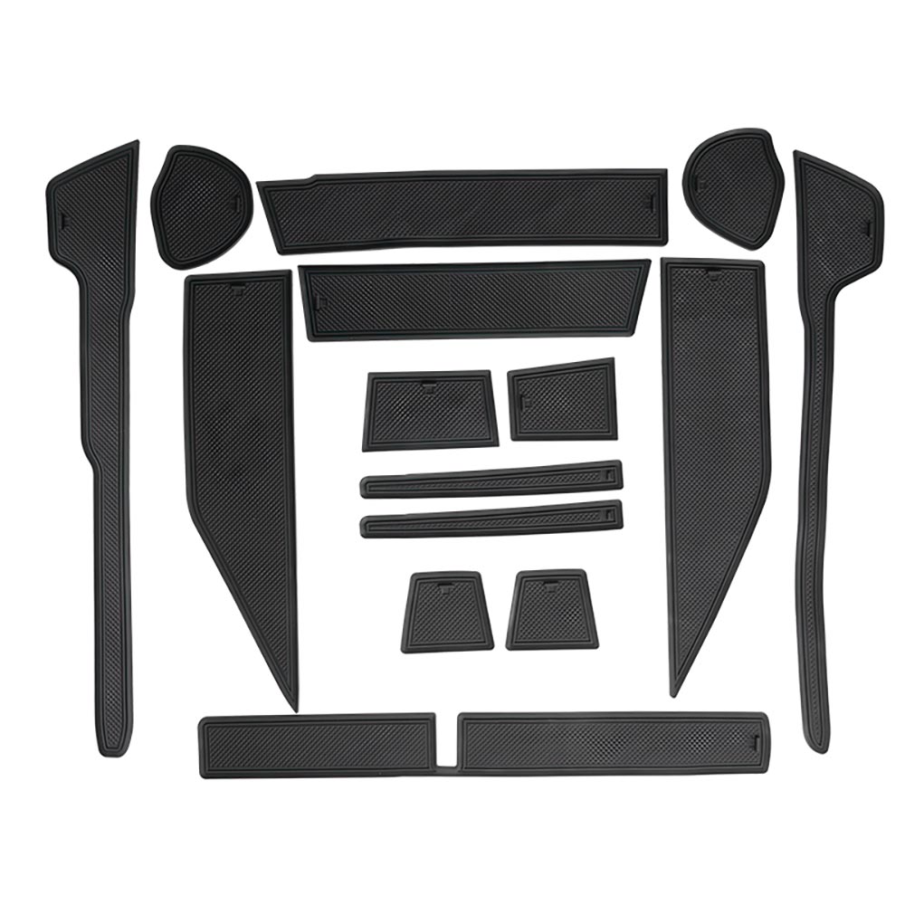 アトレー S700V/S710V ハイゼットカーゴ S700V/S710V ドアポケットマット ブラック 15枚 滑り止めマット インテリアマット 水洗いOK 内装 パーツ キズ防止