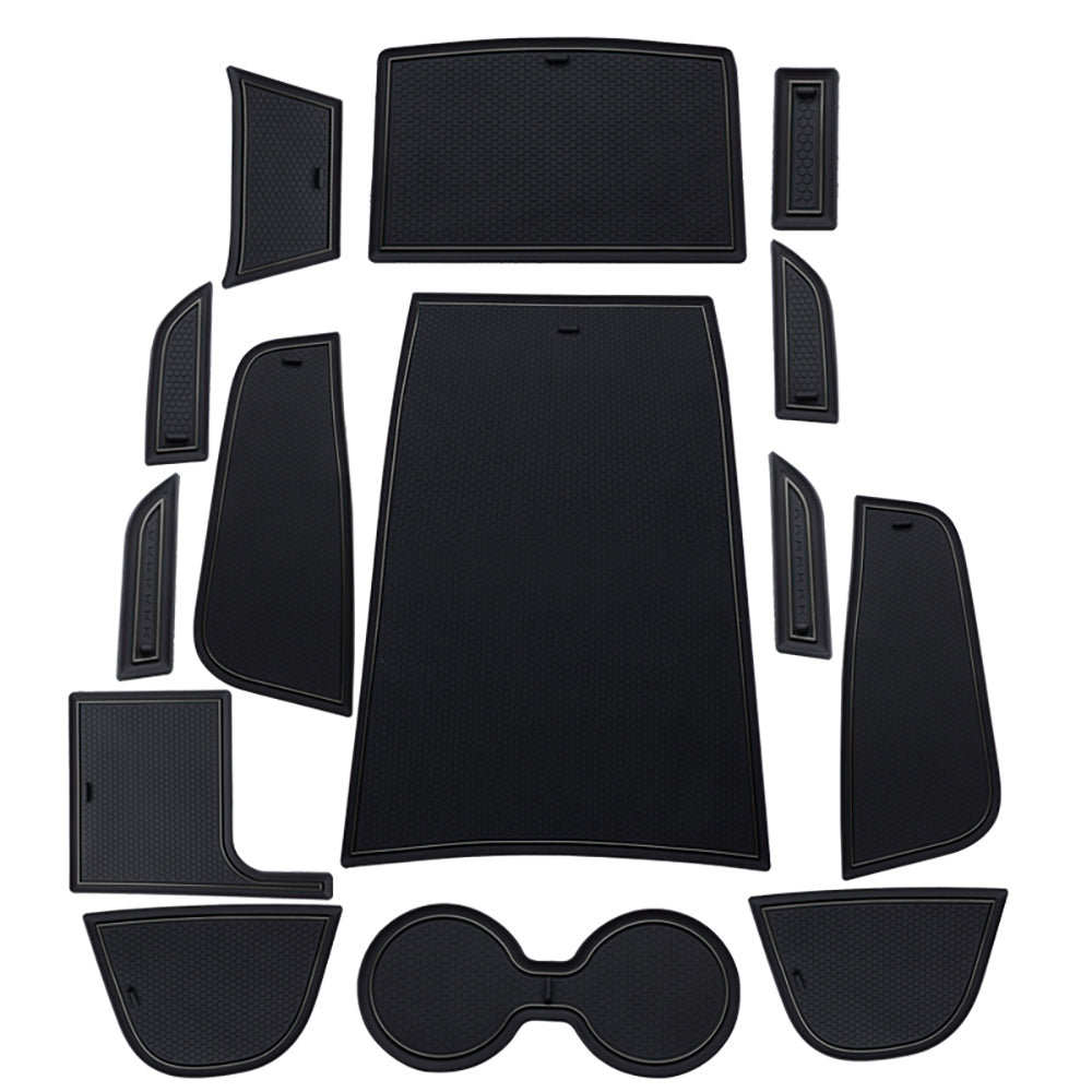 エクストレイル T33/SNT33 ドアポケットマット 選べる4色 14枚セット ラバーマット 滑り止め 取説付 インテリア 水洗いOK 内装 パーツ ノンスリップマット