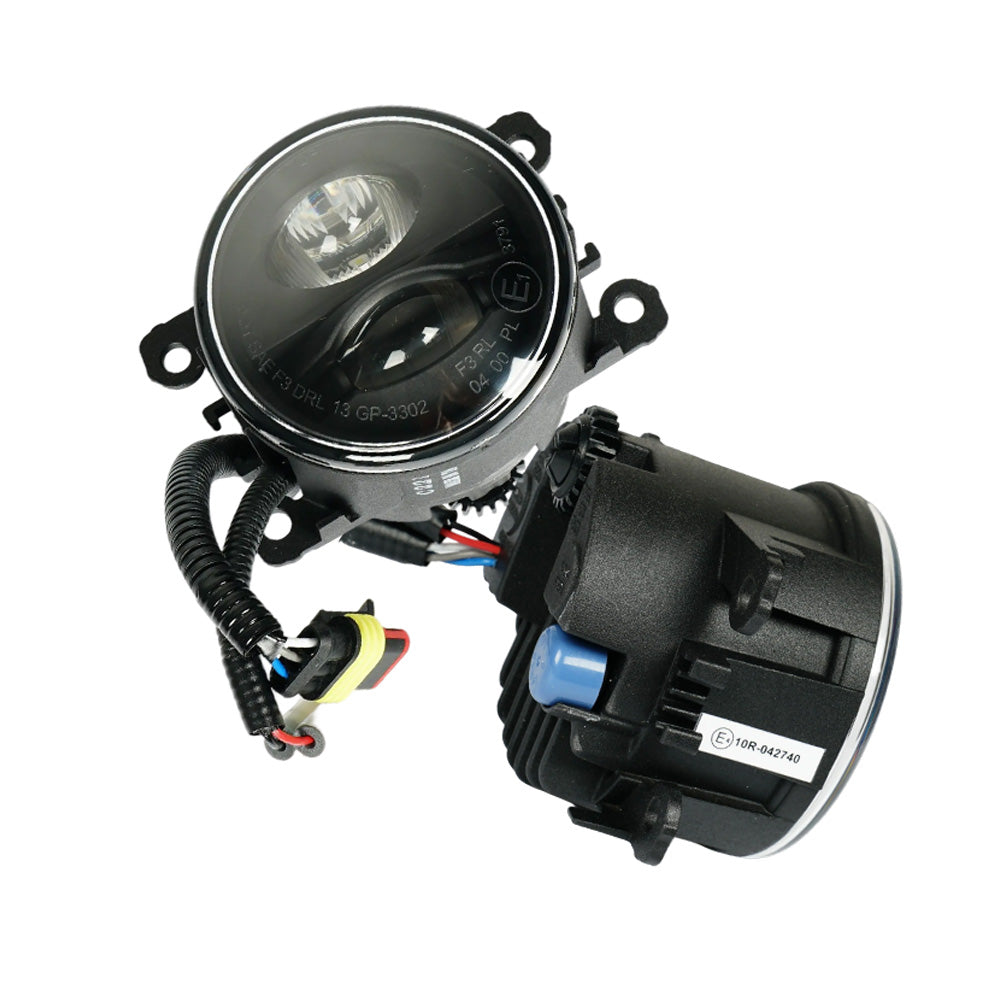 ホンダ/スズキ LEDディライト&フォグランプ プラックレン ズ ポジションランプとデイライト機能搭載 光軸調整機能付き LEDフォグランプ eマーク タイワン製