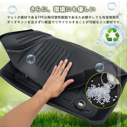 シエンタ10系 5人乗り 3Dラゲッジマット ラゲージトレイ 汚れ防止 TPE材質 立体 カーマット ズレ防止 内装 カスタム パーツ アクセサリー 防水 アウトドア - VULCANS