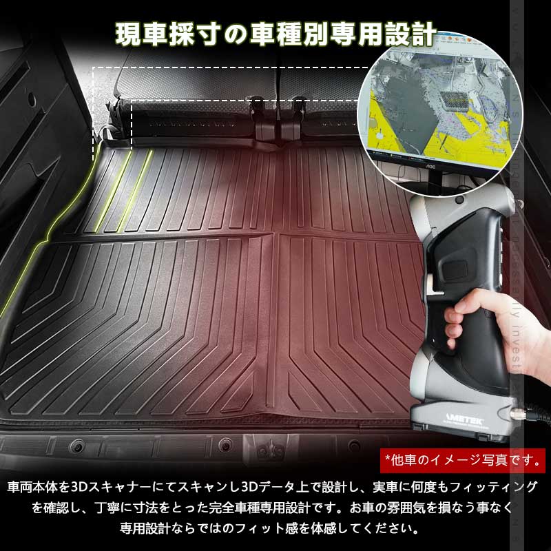 シエンタ10系 5人乗り 3Dラゲッジマット ラゲージトレイ 汚れ防止 TPE材質 立体 カーマット ズレ防止 内装 カスタム パーツ アクセサリー 防水 アウトドア - VULCANS