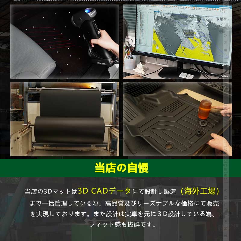 シエンタ10系 5人乗り 3Dラゲッジマット ラゲージトレイ 汚れ防止 TPE材質 立体 カーマット ズレ防止 内装 カスタム パーツ アクセサリー 防水 アウトドア - VULCANS