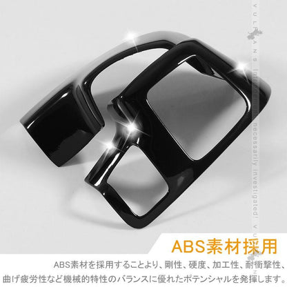 ハイエース/レジアスエース200系 4型 インテリアパネル 2P ステアリングパネル ステアリングスイッチカバー 3D立体 ピアノブラック 内装 カスタム パーツ - VULCANS