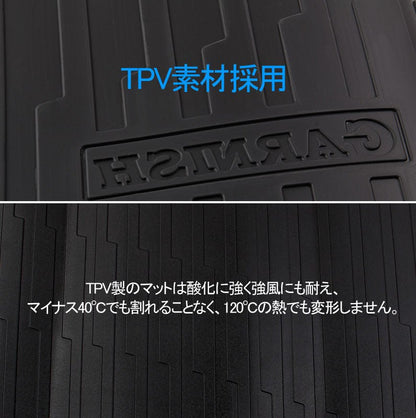 ハイエース200系 4型 ワイドボディ用 3Dラゲッジマット 3PCS 立体 リア フロアマット TPV素材 防水 カスタム パーツ 内装 カーゴマット 防汚 荷室 アクセサリー - VULCANS