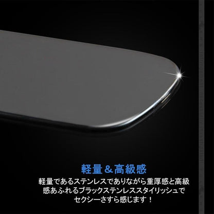 アルファード30系 前期/後期 ブラックステン インナードアハンドルカバー 2PCS 内装 インテリアパネル ドアハンドル ガーニッシュ アクセサリー パーツ - VULCANS