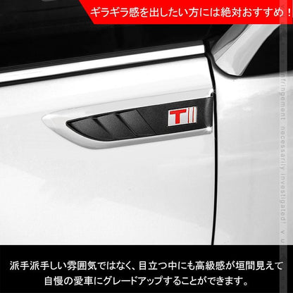 アルファード/ヴェルファイア 30系 ダミーダクトトリム Aタイプ フェンダーガーニッシュ メッキ×ブラック MPV車 20系 外装 パーツ アクセサリー - VULCANS