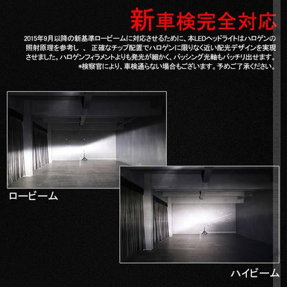 7 PLUS LEDヘッドライト H4 Hi/Lo切替 4500LM 1年保証 2個set Seoul Y19 DC9V~32V 新車検対応 LEDフォグランプ 6500K 360度光軸調整可 取付簡単 電装 パーツ - VULCANS