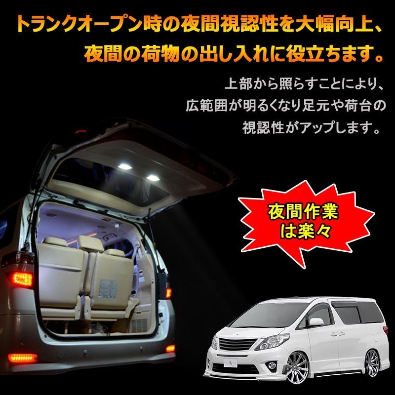 TOYOTA アルファード20系/ヴェルファイア20系 増設用LED ルームランプ バックドアランプ ラゲッジLEDランプ 増設キット
