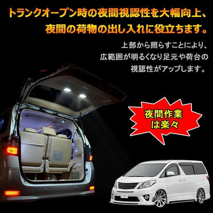TOYOTA アルファード20系/ヴェルファイア20系 増設用LED ルームランプ バックドアランプ ラゲッジLEDランプ 増設キット