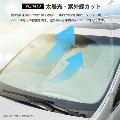 クイックサンシェード フロント3枚 ハイエース200系 標準 ワイドボディー 折り畳み式 ワンタッチ サンシェード 車中泊 アウトドア キャンプ 日除け 内装 パーツ