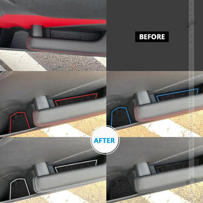 トヨタ 86 ZN8 スバル BRZ ZD8 ドアポケットマット 選べる4色 6枚 ラバーマット 滑り止めマット インテリアマット 水洗いOK 内装 パーツ キズ防止 アクセサリー