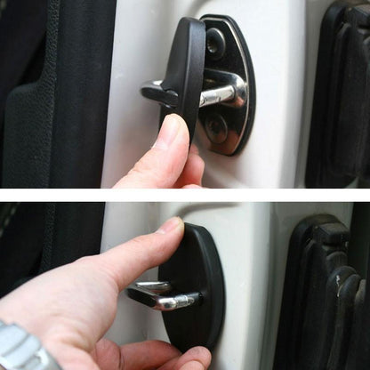 トヨタ用 プリウス30系 ノア・ヴォクシー70系 クラウン180系 運転席/助手席側ドア 後部座席 ドアロックカバー ストライカーカバー ブラック 4個seT