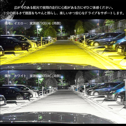 トヨタ 最新車両用 L1B形状 2色切替 LED フォグランプ 2個 7800LM ホワイト/イエロー バイカラー DC10V～30V 車検対応 取付簡単 内装 パーツ ホンダ ダイハツ