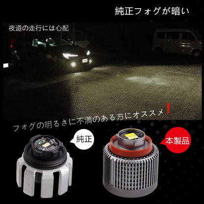 トヨタ 最新車両用 L1B形状 2色切替 LED フォグランプ 2個 7800LM ホワイト/イエロー バイカラー DC10V～30V 車検対応 取付簡単 内装 パーツ ホンダ ダイハツ