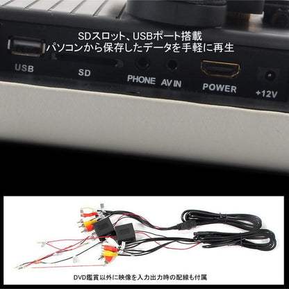 9インチ ヘッドレストモニター 自動車用 グレー ワンタッチ オンダッシュ 角度調整可 ブラケット付 DVD/WMA 高画質 シガーソケット