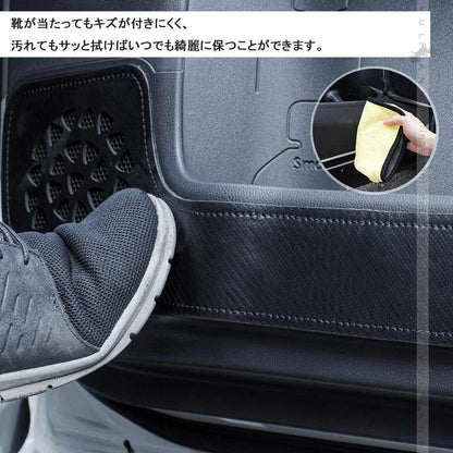 シエンタ10系 ドアキックガード 選べる2色 キズや汚れ防止 2枚 ドアトリム ドアプロテクター 保護 内装 パーツ アクセサリー カスタム