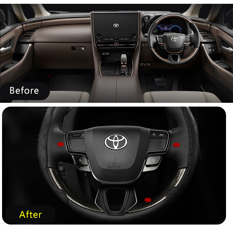 アルファード ヴェルファイア 40系 ステアリングパネル 選べる2色 3PCS インテリアパネル 内装 パーツ アクセサリー カスタム 用品 ドレスアップ トヨタ