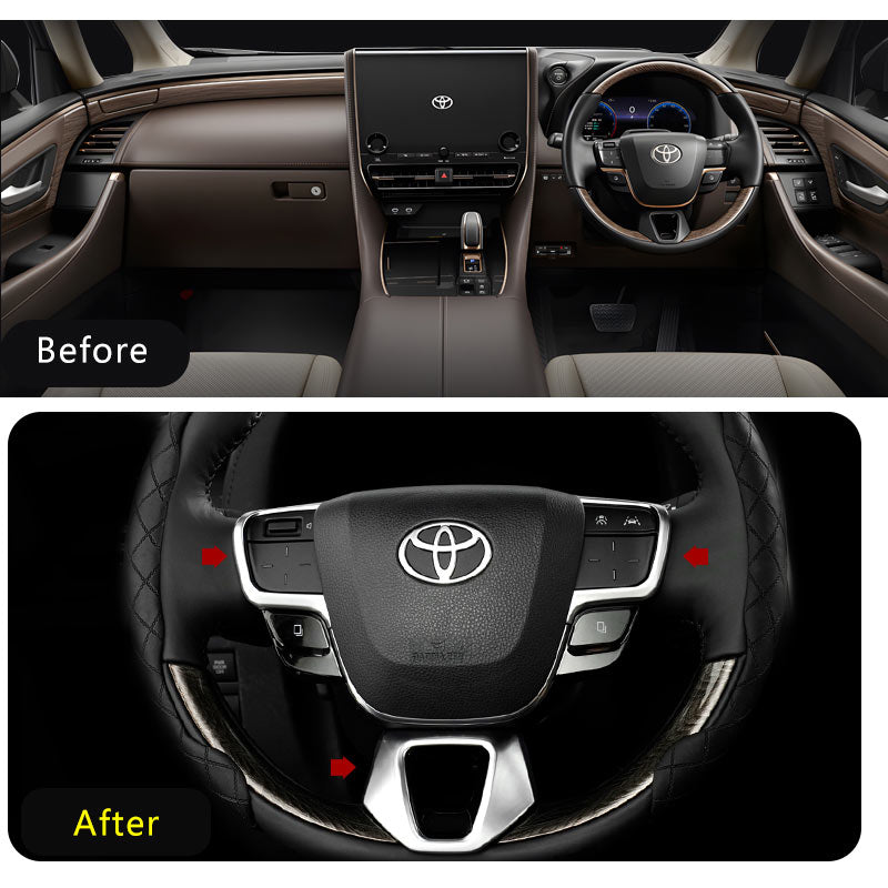 アルファード ヴェルファイア 40系 ステアリングパネル 選べる2色 3PCS インテリアパネル 内装 パーツ アクセサリー カスタム 用品 ドレスアップ トヨタ