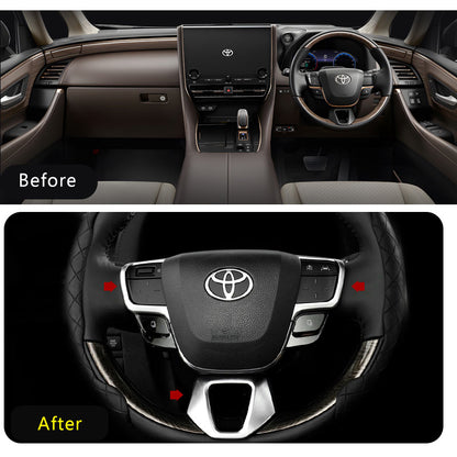 アルファード ヴェルファイア 40系 ステアリングパネル 選べる2色 3PCS インテリアパネル 内装 パーツ アクセサリー カスタム 用品 ドレスアップ トヨタ
