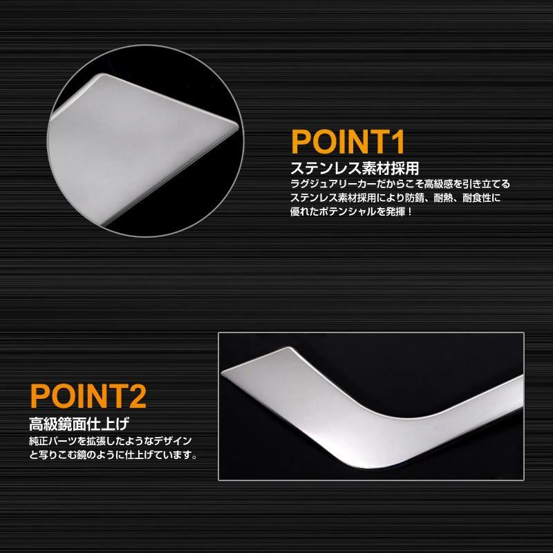 アルファード 30系 ヴェルファイア 30系 ステンレス鏡面仕上げ リアナンバープレートトリム リア ナンバープレート周り ガーニッシュ