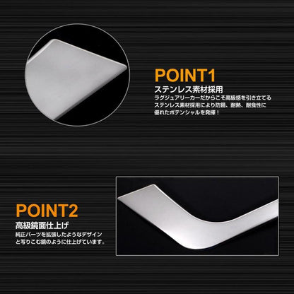 アルファード 30系 ヴェルファイア 30系 ステンレス鏡面仕上げ リアナンバープレートトリム リア ナンバープレート周り ガーニッシュ