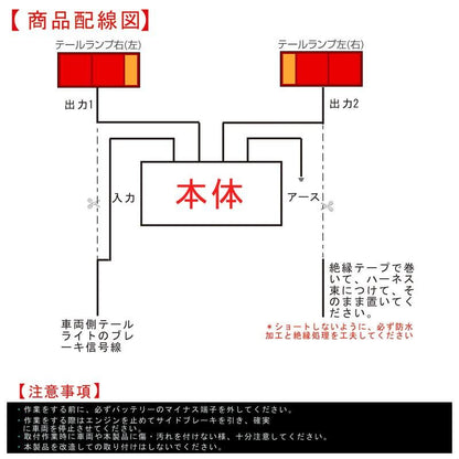 ブレーキハザード システムユニット ブレーキフラッシュユニット 急ブレーキ感知 ブレーキランプ点滅 汎用 緊急ブレーキシグナル 電装 パーツ 12V