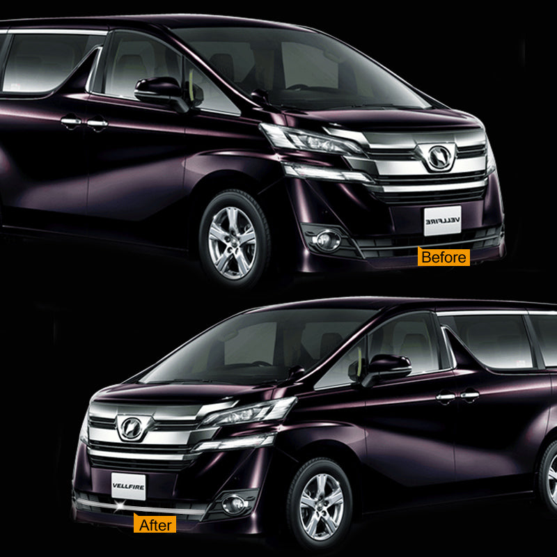 ヴェルファイア 30系 EL/V/VL/Xシリーズ専用設計 フロント バンパー グリル ガーニッシュ ロアグリル ステンレス鏡面仕上げ アンダー メッキ 外装品