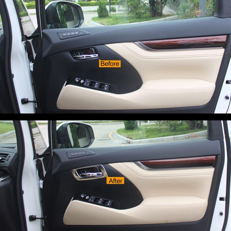 30系 アルファード ヴェルファイア フロントドア インテリアパネル ステンレス鏡面仕上げ インテリア ガーニッシュ ドアハンドル ドアノブ 左右セット