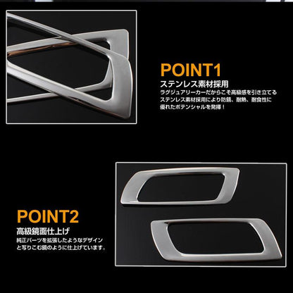 30系 アルファード ヴェルファイア フロントドア インテリアパネル ステンレス鏡面仕上げ インテリア ガーニッシュ ドアハンドル ドアノブ 左右セット