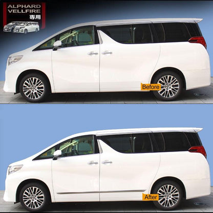 アルファード 30系 ヴェルファイア 30系 全グレード対応 トヨタ サイドドア ガーニッシュ 左右 4P ステンレス鏡面仕上げ サイドリップ ドアモール