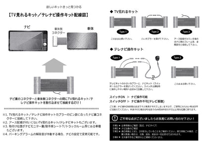 30系 アルファード ヴェルファイア 80系 ノア/ヴォクシー ハリアー 60系等に TVキット テレビキット メーカーオプションナビ テレビ DVD視聴