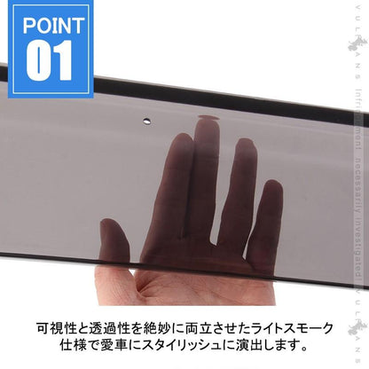 N-VAN JJ1/2 ドアバイザー 雨除け 換気 2PCS サイドバイザー スモーク バイザー 取付工具付 アクセサリー 外装 パーツ カスタム エアロ ホンダ N-VAN Nバン