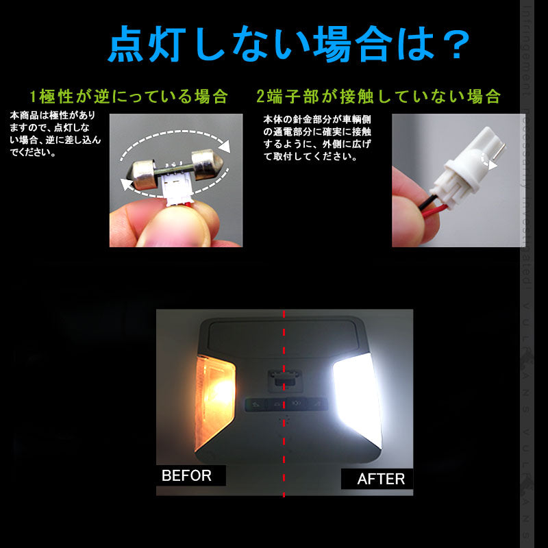 新型RAV4 50系 LED ルームランプ 6点セット 取付工具付きラゲッジランプ バニティランプ 103個SMD 取付工具付 取説付き パーツ