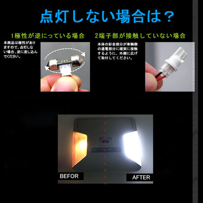 新型RAV4 50系 LED ルームランプ 6点セット 取付工具付きラゲッジランプ バニティランプ 103個SMD 取付工具付 取説付き パーツ