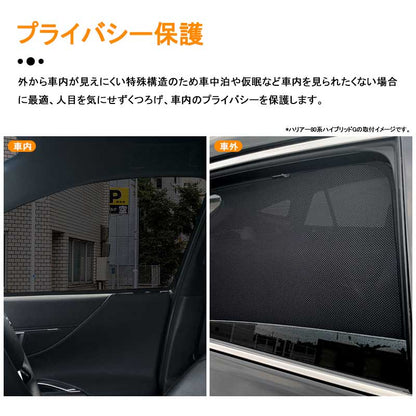 アルファード/ヴェルファイア 20系 メッシュカーテン 日よけ インテリア 遮光カーテン UVカット 紫外線 フロントドア リアグラス 7枚seT