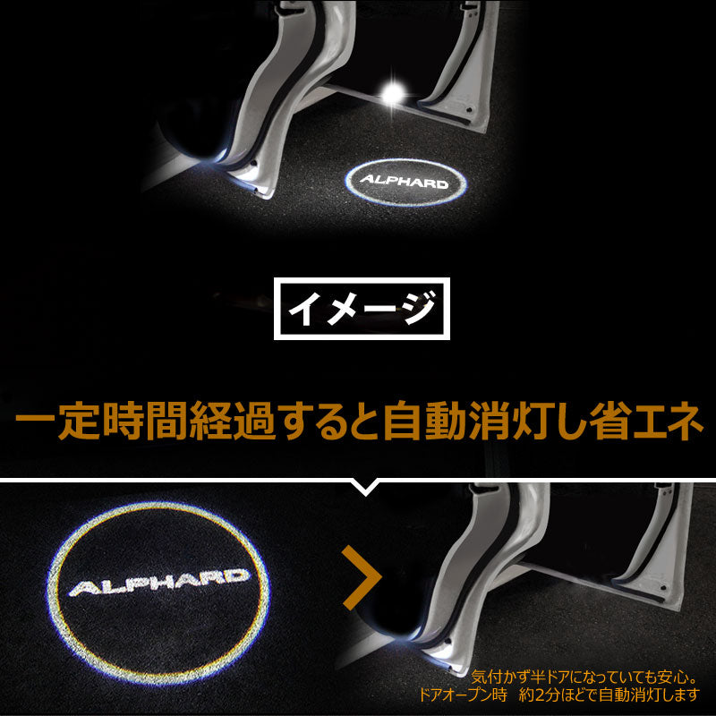 アルファード 20系 30.系 LEDロゴ カーテシランプ LED ドア ロゴ カーテシランプ 高輝度 LEDロゴ カーテシーライト ウエルカムランプ LOGO 純正交換式 2個seT