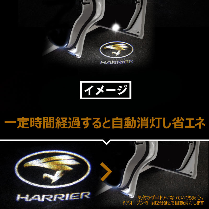 HARRIER ハリアー 30系 LEDロゴ カーテシランプ LED ドア ロゴ カーテシランプ 高輝度 LEDロゴ カーテシーライト ウエルカムランプ LOGO 純正交換式 2個seT