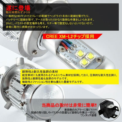 3000LM オールインワン一体型 LEDヘッドライト H11 CREE製 XM-L2 6000k 12v/24v対応 ヘッドランプ フォグ ランプ ライト フォグランプ 1年保証