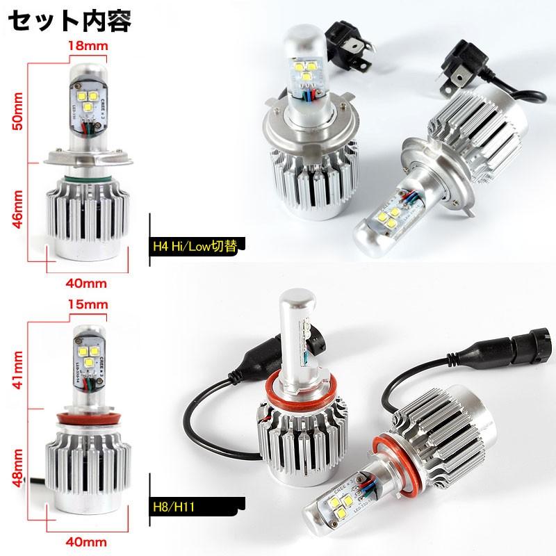 3000LM オールインワン一体型 LEDヘッドライト H11 CREE製 XM-L2 6000k 12v/24v対応 ヘッドランプ フォグ ランプ ライト フォグランプ 1年保証