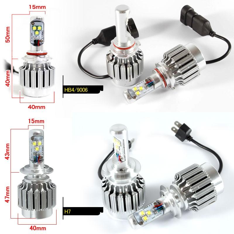 3000LM オールインワン一体型 LEDヘッドライト HB4/9006 CREE製 XM-L2 6000k 12v/24v対応 ヘッドランプ フォグ ランプ ライト フォグランプ 1年保証