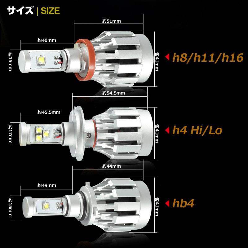 一体型 LEDヘッドライト H11/H8/H16 12V/24V CREE XM-L2 2000LM ケルビンカバー付属 6500K 4300K 8000K ホワイト ライトブルー イエロー 1年保証