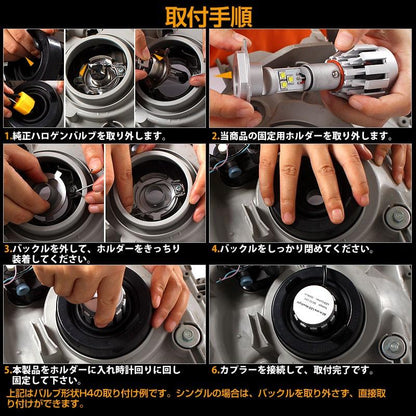 安心1年保証 3200LM LED ヘッドライトキット 6000k H8/H9/H11/H16兼用 12v/24v対応 LED ヘッドランプ 冷却用マイクロファン搭載 CREE製 LED XMT-G2チップ搭載